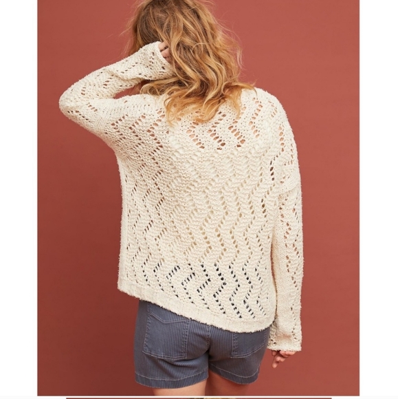 Anthropologie Akemi + Kin Pointelle Knit Sweater Size XS - Picture 3 of 11